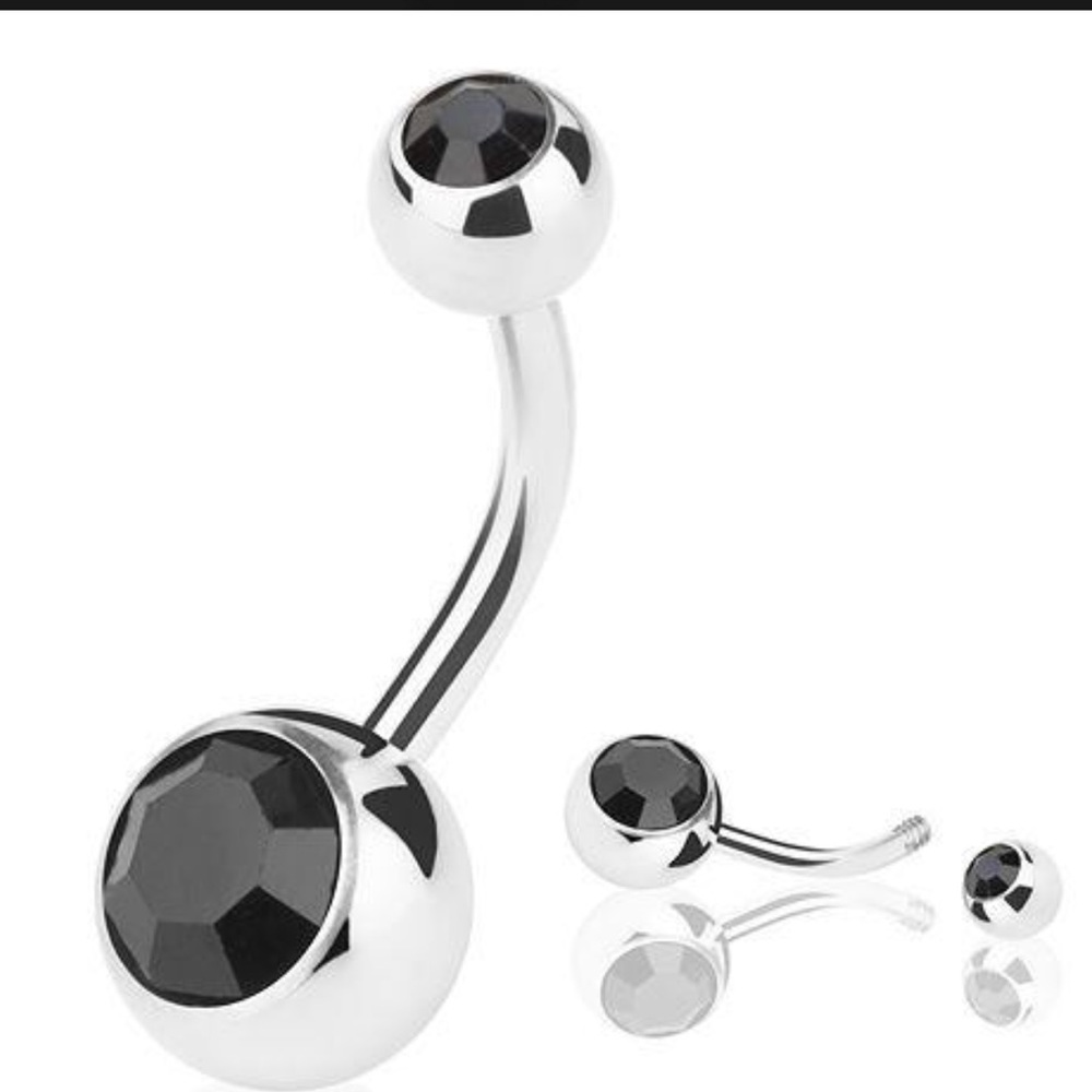 Black Belly Button Ring